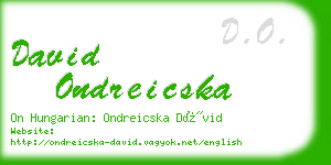 david ondreicska business card